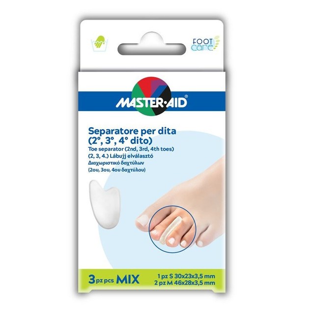 Master Aid Toe Separator Διαχωριστικό Δαχτύλων (2ου, 3ου, 4ου Δαχτύλου) 3 Τεμάχια Mix Master Aid Toe Separator Διαχωριστικό Δαχτύλων (2ου, 3ου, 4ου Δαχτύλου) 3 Τεμάχια Mix
