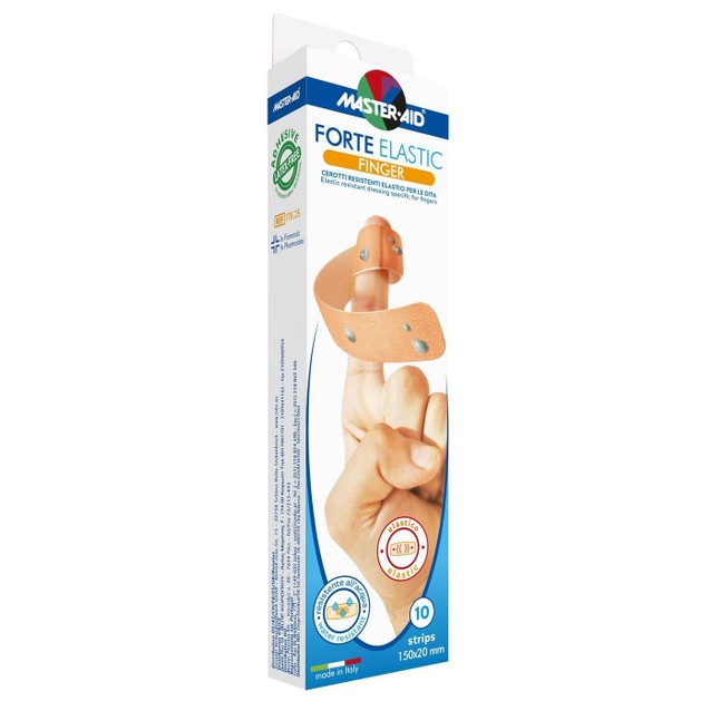 Master Aid Forte Elastic Finger Στενή Ελαστική Γάζα, Αυτοκόλλητη για Δάχτυλο 150x20mm 10strip Master Aid Forte Elastic Finger Στενή Ελαστική Γάζα, Αυτοκόλλητη για Δάχτυλο 150x20mm 10strip
