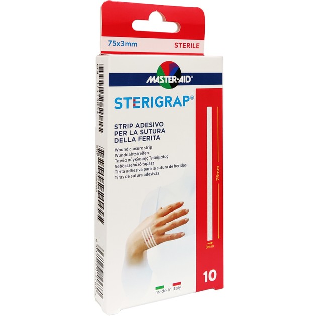 Master Aid Sterigrap 75mm x 3 mm 10 Τεμάχια Master Aid Sterigrap 75mm x 3 mm 10 Τεμάχια