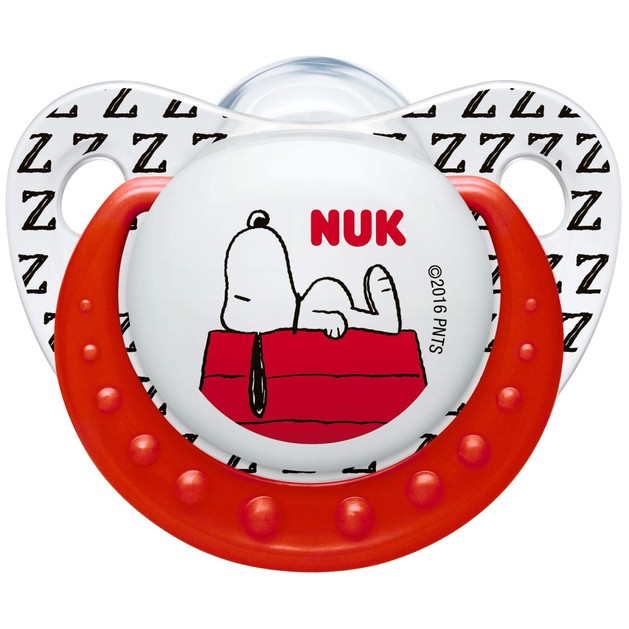 Nuk Trendline Snoopy Peanuts Πιπίλα Σιλικόνης με Κρίκο Χωρίς BPA Κόκκινο Nuk Trendline Snoopy Peanuts Πιπίλα Σιλικόνης με Κρίκο Χωρίς BPA Κόκκινο