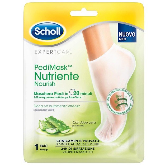 Scholl Expert Care Pedimask Nourish Aloe Vera 1 Ζευγάρι Scholl Expert Care Pedimask Nourish Aloe Vera 1 Ζευγάρι