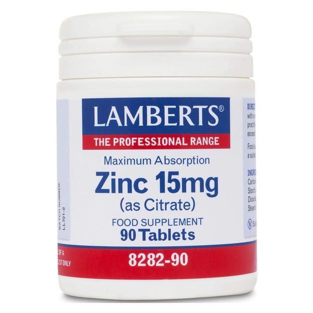 Lamberts Zinc 15mg (as Citrate) 90tabs Lamberts Zinc 15mg (as Citrate) 90tabs
