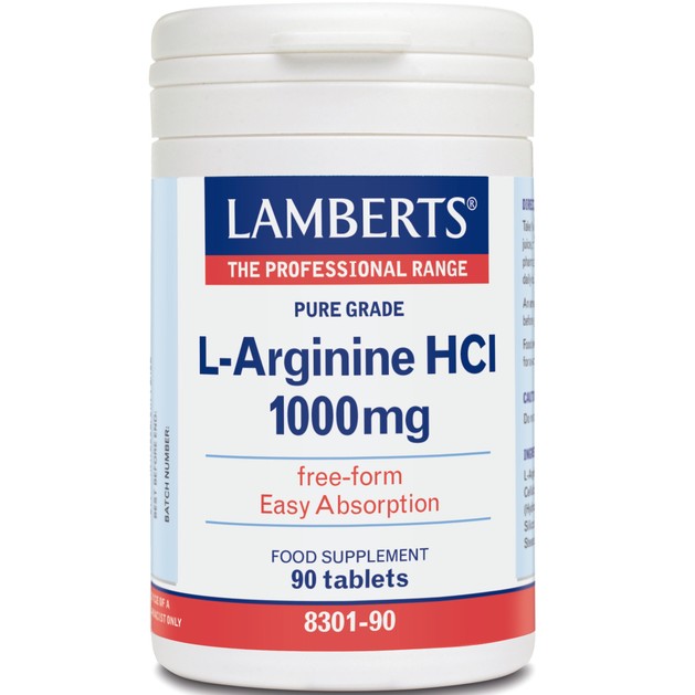 Lamberts L-Arginine HCL 1000mg 90 tabs Lamberts L-Arginine HCL 1000mg 90 tabs