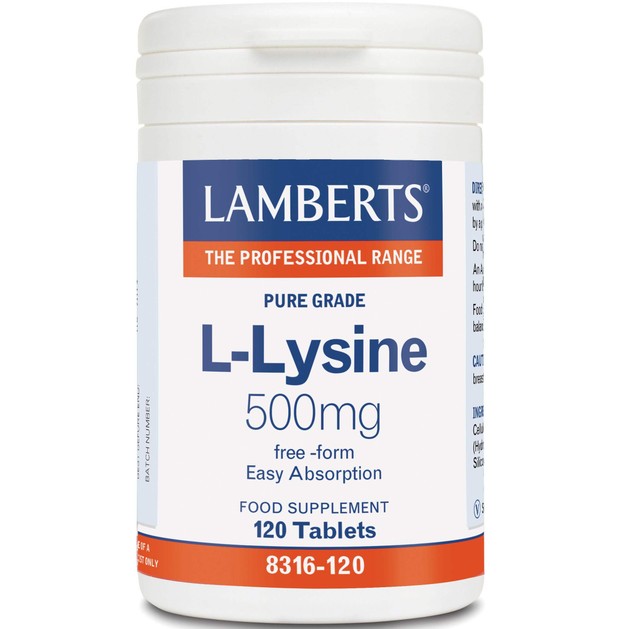 Lamberts L-Lysine 500mg 120tTabs Lamberts L-Lysine 500mg 120tTabs