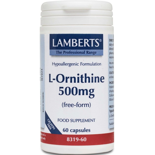 Lamberts L-Ornithine 500mg 60 tabs Lamberts L-Ornithine 500mg 60 tabs