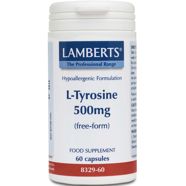 L-Tyrosine 500mg 60 tabs - Lamberts L-Tyrosine 500mg 60 tabs - Lamberts