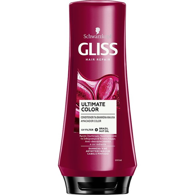 Schwarzkopf Gliss Ultimate Color Conditioner Κρέμα Περιποίησης για Βαμμένα & με Ανταύγειες Μαλλιά 200ml Schwarzkopf Gliss Ultimate Color Conditioner Κρέμα Περιποίησης για Βαμμένα & με Ανταύγειες Μαλλιά 200ml