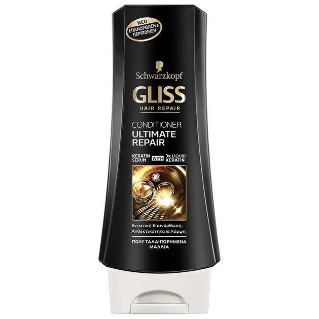 Schwarzkopf Gliss Ultimate Repair Conditioner Κρέμα Περιποίησης με 3x Περισσότερη Κερατίνη για Πολύ Ταλαιπωρημένα Μαλλιά 200ml Schwarzkopf Gliss Ultimate Repair Conditioner Κρέμα Περιποίησης με 3x Περισσότερη Κερατίνη για Πολύ Ταλαιπωρημένα Μαλλιά 200ml