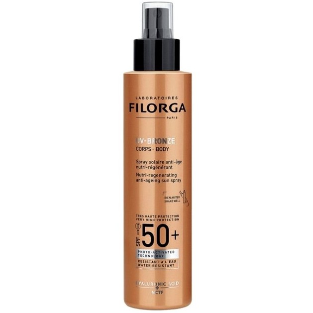 Filorga UV-Bronze Body Nutri-Regenerating Anti-Ageing Sun Spray Spf50 Αντηλιακό Λάδι 150ml Filorga UV-Bronze Body Nutri-Regenerating Anti-Ageing Sun Spray Spf50 Αντηλιακό Λάδι 150ml
