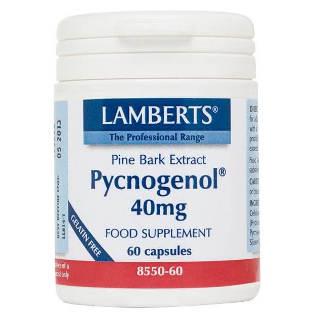 Lamberts Pycnogenol Συμπλήρωμα Διατροφής με Εκχύλισμα από το Φλοιό του Πεύκου Maritime 40mg 60tabs Lamberts Pycnogenol Συμπλήρωμα Διατροφής με Εκχύλισμα από το Φλοιό του Πεύκου Maritime 40mg 60tabs