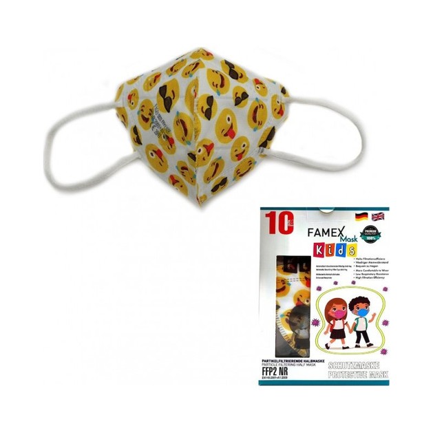 Famex Mask Kids Παιδικές Μάσκες Προστασίας μιας Χρήσης FFP2 NR Emotion 10 Τεμάχια Famex Mask Kids Παιδικές Μάσκες Προστασίας μιας Χρήσης FFP2 NR Emotion 10 Τεμάχια
