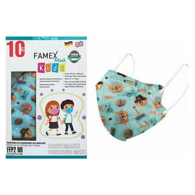 Famex Mask Kids Παιδικές Μάσκες Προστασίας μιας Χρήσης FFP2 NR Pirates 10 Τεμάχια Famex Mask Kids Παιδικές Μάσκες Προστασίας μιας Χρήσης FFP2 NR Pirates 10 Τεμάχια
