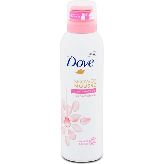 Dove Body Wash Shower Mousse with Rose Oil Απαλός Αφρός Καθαρισμού Περιποίησης της Επιδερμίδας με Έλαιο Τριαντάφυλλου 200ml Dove Body Wash Shower Mousse with Rose Oil Απαλός Αφρός Καθαρισμού Περιποίησης της Επιδερμίδας με Έλαιο Τριαντάφυλλου 200ml