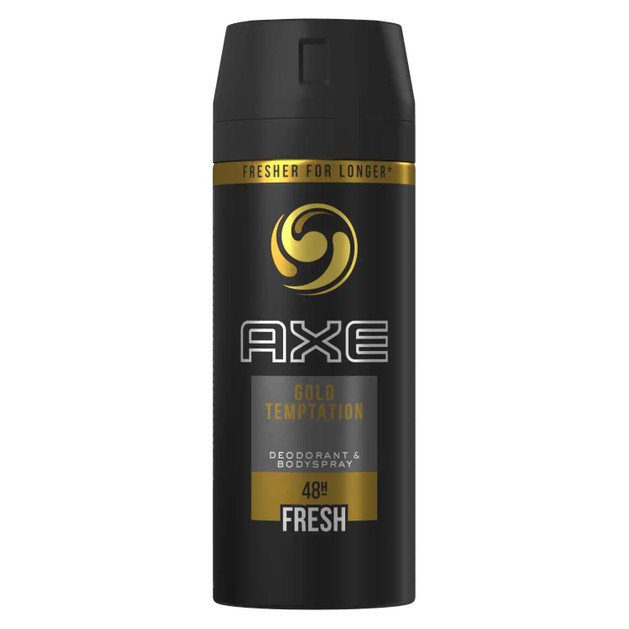 Axe Gold Temptation Body Spray Αποσμητικό Σπρέι 48ωρης Φρεσκάδας με Ακαταμάχητο Άρωμα Λευκής Σοκολάτας 150ml Axe Gold Temptation Body Spray Αποσμητικό Σπρέι 48ωρης Φρεσκάδας με Ακαταμάχητο Άρωμα Λευκής Σοκολάτας 150ml