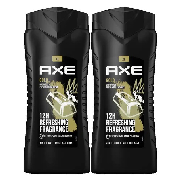 Axe Πακέτο Προσφοράς Gold 3 in 1 Shower Gel 2x400ml 1+1Δώρο Axe Πακέτο Προσφοράς Gold 3 in 1 Shower Gel 2x400ml 1+1Δώρο
