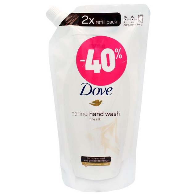Dove Caring Hand Wash Fine Silk Ανταλλακτικό Υγρό Κρεμοσάπουνο 500ml Προσφορά -40% Dove Caring Hand Wash Fine Silk Ανταλλακτικό Υγρό Κρεμοσάπουνο 500ml Προσφορά -40%