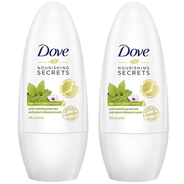 Dove Πακέτο Προσφοράς Nourishing Secrets 48h Anti-Perspirant Roll-on with Matcha Green Tea & Sakura Blossom Scent 2x50ml 1+1 Δώρο Dove Πακέτο Προσφοράς Nourishing Secrets 48h Anti-Perspirant Roll-on with Matcha Green Tea & Sakura Blossom Scent 2x50ml 1+1 Δώρο