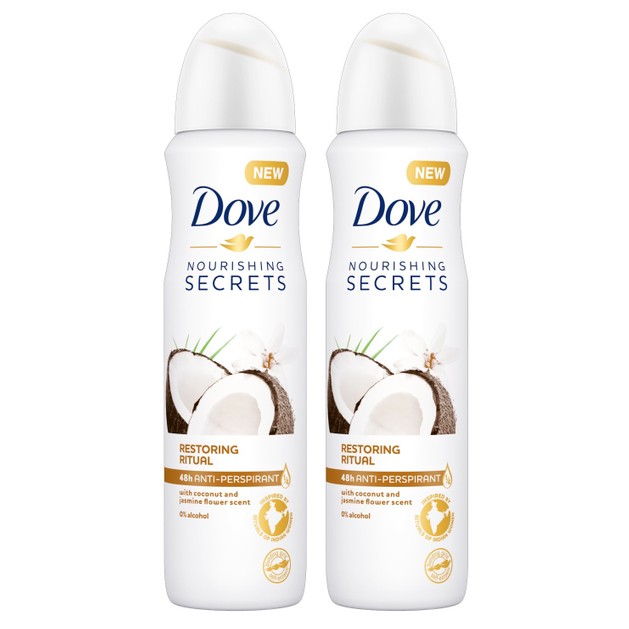 Dove Πακέτο Προσφοράς Nourishing Secrets Coconut Anti-Perspirant Spray Deo 2x150ml 1+1 Δώρο Dove Πακέτο Προσφοράς Nourishing Secrets Coconut Anti-Perspirant Spray Deo 2x150ml 1+1 Δώρο