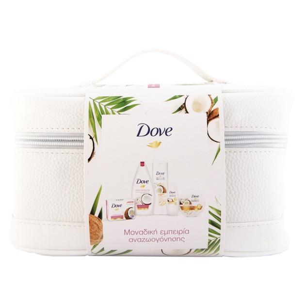 Dove Promo Vanity Coconut Body Wash 250ml & Body Lotion 250ml & Coconut Roll on 50ml & Dove Soapbar 100g & Dove Hand Cream 75ml Dove Promo Vanity Coconut Body Wash 250ml & Body Lotion 250ml & Coconut Roll on 50ml & Dove Soapbar 100g & Dove Hand Cream 75ml