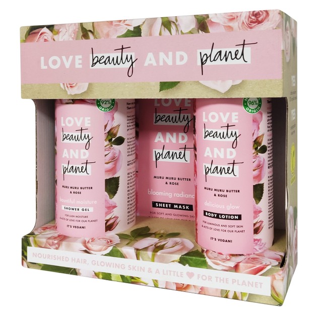 Love Beauty & Planet Muru Muru Butter & Rose Πακέτο Προσφοράς Shower Gel 500ml & Body Lotion 400ml & Sheet Mask 1x21ml Love Beauty & Planet Muru Muru Butter & Rose Πακέτο Προσφοράς Shower Gel 500ml & Body Lotion 400ml & Sheet Mask 1x21ml