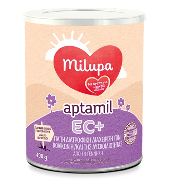 Milupa Aptamil EC+ για την Διατροφική Διαχείριση των Κολικών & της Δυσκοιλιότητας 400gr Milupa Aptamil EC+ για την Διατροφική Διαχείριση των Κολικών & της Δυσκοιλιότητας 400gr