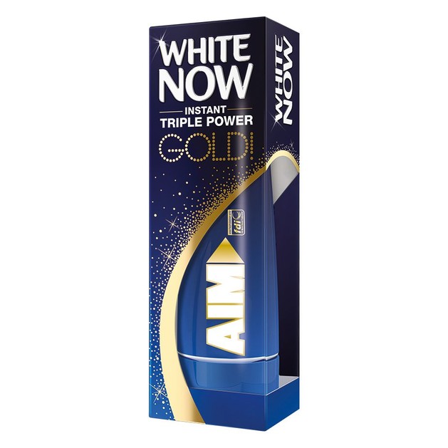 Aim White Now Gold Οδοντόκρεμα για Άμεσα Λευκότερα Δόντια Μετά από Ένα Μόνο Βούρτσισμα 50ml Aim White Now Gold Οδοντόκρεμα για Άμεσα Λευκότερα Δόντια Μετά από Ένα Μόνο Βούρτσισμα 50ml