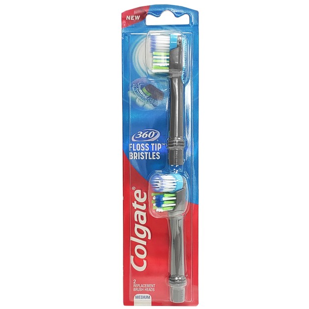 Colgate 360 Floss Tip Bristles Medium Ανταλλακτικές Κεφαλές 2 Τεμάχια Colgate 360 Floss Tip Bristles Medium Ανταλλακτικές Κεφαλές 2 Τεμάχια