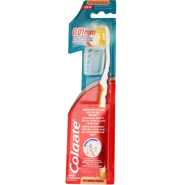 Colgate Slim Soft Ultra Compact Head Οδοντόβουρτσα με Ασύγκριτα Λεπτές Ίνες για Ένα Απαλό Καθαρισμό 1 Τεμάχιο Colgate Slim Soft Ultra Compact Head Οδοντόβουρτσα με Ασύγκριτα Λεπτές Ίνες για Ένα Απαλό Καθαρισμό 1 Τεμάχιο
