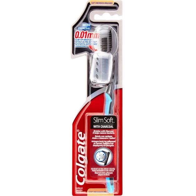 Colgate Slim Soft Ultra Charcoal Soft Οδοντόβουρτσα με Ασύγκριτα Λεπτές Ίνες Καθαρισμού με Charcoal 1 Τεμάχιο Colgate Slim Soft Ultra Charcoal Soft Οδοντόβουρτσα με Ασύγκριτα Λεπτές Ίνες Καθαρισμού με Charcoal 1 Τεμάχιο