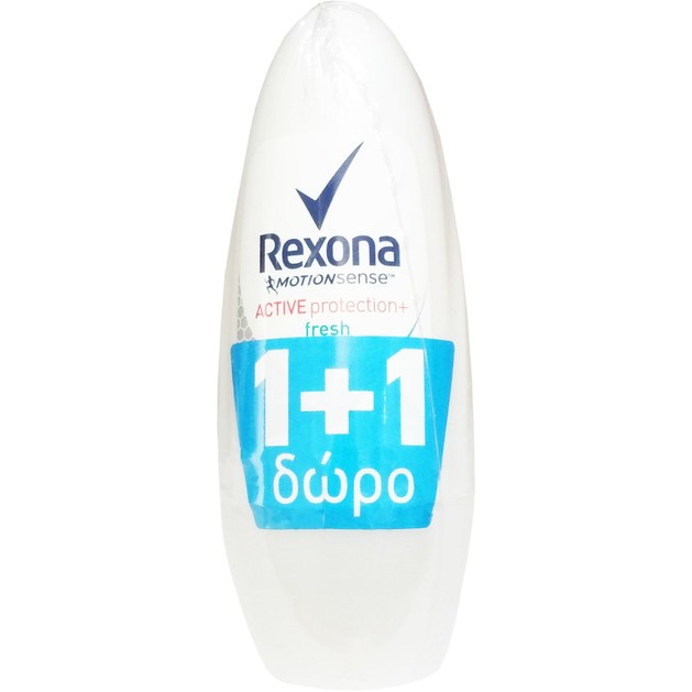 Rexona Πακέτο Προσφοράς Active Protection+ Fresh Roll On Αποσμητικό για Αίσθηση Φρεσκάδας 2x50ml 1+1 Δώρο Rexona Πακέτο Προσφοράς Active Protection+ Fresh Roll On Αποσμητικό για Αίσθηση Φρεσκάδας 2x50ml 1+1 Δώρο
