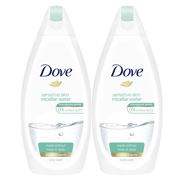 Dove Promo Sensitive Skin Micellar Water Body Wash Ήπιο Αφρόλουτρο για Ευαίσθητες Επιδερμίδες Χωρίς Χρωστικές & Σαπούνι 2x500ml Dove Promo Sensitive Skin Micellar Water Body Wash Ήπιο Αφρόλουτρο για Ευαίσθητες Επιδερμίδες Χωρίς Χρωστικές & Σαπούνι 2x500ml