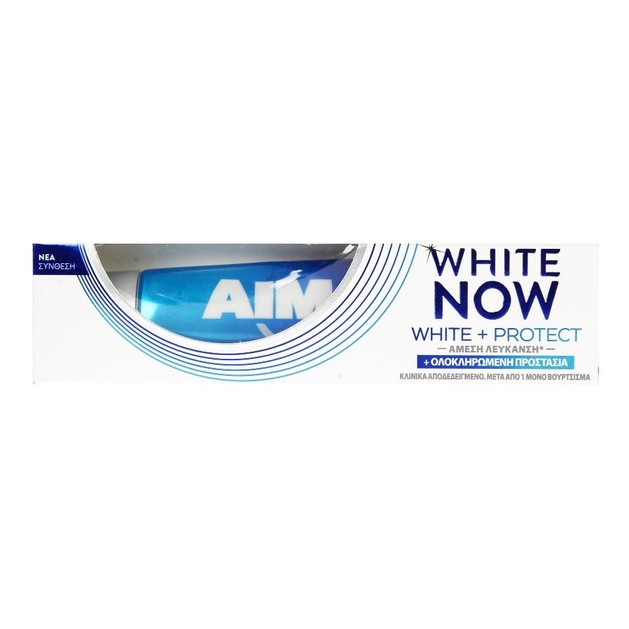 Aim White Now White & Protect Άμεση Λεύκανση και Ολοκληρωμένη Προστασία 75ml Aim White Now White & Protect Άμεση Λεύκανση και Ολοκληρωμένη Προστασία 75ml