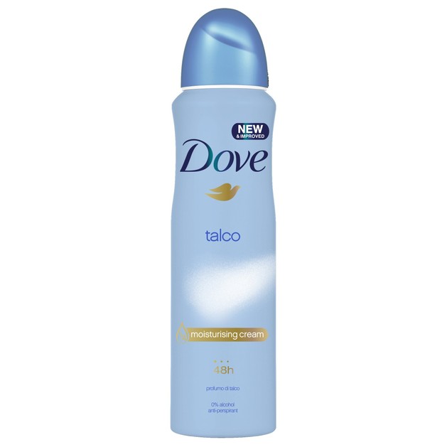Dove Deo Spray Talco 48h Αποσμητικό 48ωρης Αντιιδρωτικής Προστασίας με Ευχάριστο Άρωμα Πούδρας 150ml Dove Deo Spray Talco 48h Αποσμητικό 48ωρης Αντιιδρωτικής Προστασίας με Ευχάριστο Άρωμα Πούδρας 150ml