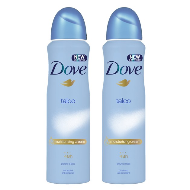 Dove Αποσμητικό Spray Talco 2 x150ml Πακέτο 1+1 Dove Αποσμητικό Spray Talco 2 x150ml Πακέτο 1+1
