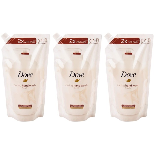 Dove Πακέτο Προσφοράς Caring Hand Wash Fine Silk Refill Ανταλλακτικό Κρεμοσάπουνο Χεριών 3x500ml 2+1 Δώρο Dove Πακέτο Προσφοράς Caring Hand Wash Fine Silk Refill Ανταλλακτικό Κρεμοσάπουνο Χεριών 3x500ml 2+1 Δώρο