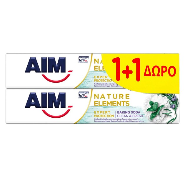 Aim Πακέτο Προσφοράς Nature Elements Expert Protection Baking Soda 2x75ml Aim Πακέτο Προσφοράς Nature Elements Expert Protection Baking Soda 2x75ml