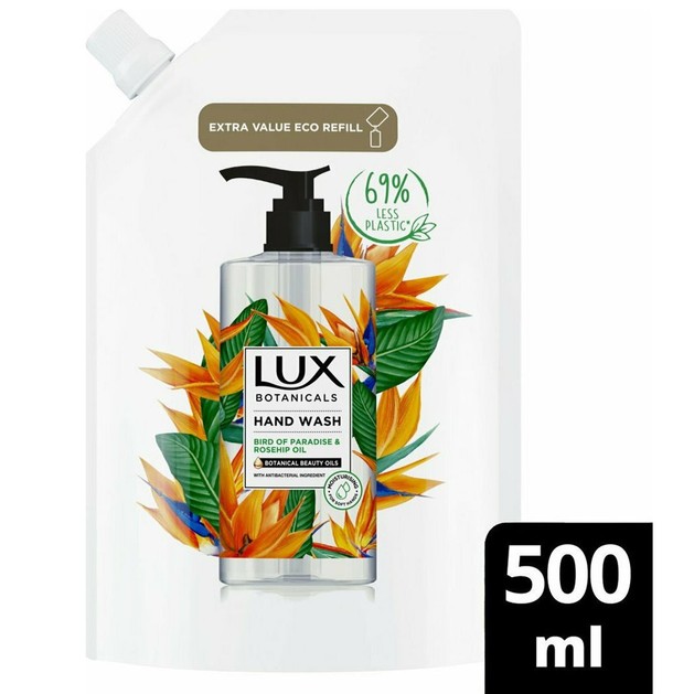 Lux Botanicals Bird of Paradise & Rosehip Oil Hand Wash Refill Promo 500ml Promo -30% Lux Botanicals Bird of Paradise & Rosehip Oil Hand Wash Refill Promo 500ml Promo -30%