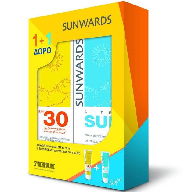 Sunwards Πακέτο Προσφοράς Face Cream Spf30 Αντηλιακή Κρέμα Προσώπου 50ml & Δώρο After Sun Face Cream 50ml Sunwards Πακέτο Προσφοράς Face Cream Spf30 Αντηλιακή Κρέμα Προσώπου 50ml & Δώρο After Sun Face Cream 50ml
