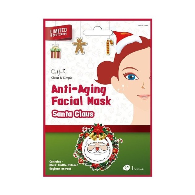 Vican Cettua Clean & Simple Anti-Aging Facial Mask Santa Claus για Ομορφιά Αναζωογόνηση και Ενυδάτωση 1τμχ Vican Cettua Clean & Simple Anti-Aging Facial Mask Santa Claus για Ομορφιά Αναζωογόνηση και Ενυδάτωση 1τμχ