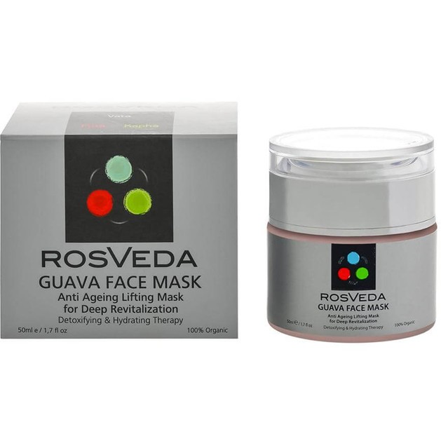 RosVeda Guava Mask 100% Φυτική Σύνθεση Απορρόφησης, Απομάκρυνσης της Περίσσειας του Σμήγματος, Αντιγηραντική Μάσκα Προσώπου 50ml RosVeda Guava Mask 100% Φυτική Σύνθεση Απορρόφησης, Απομάκρυνσης της Περίσσειας του Σμήγματος, Αντιγηραντική Μάσκα Προσώπου 50ml