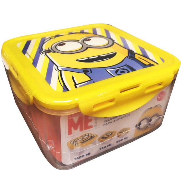 Stor Minions Σκεύη Φύλαξης Φαγητού 3 Τεμάχια Stor Minions Σκεύη Φύλαξης Φαγητού 3 Τεμάχια