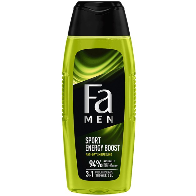 Fa Men Sport Energy Boost 3 in 1 Shower Gel for Body, Hair & Face 400ml Fa Men Sport Energy Boost 3 in 1 Shower Gel for Body, Hair & Face 400ml