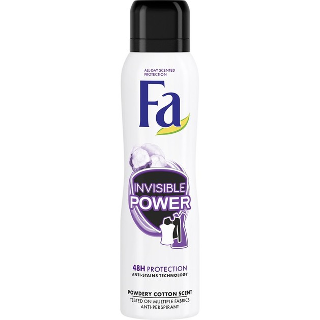 Fa Deodorant Spray Invisible Power Αποσμητική Αόρατη Προστασία Μακράς Διάρκειας & Προστασία από τους Λεκέδες 150ml Fa Deodorant Spray Invisible Power Αποσμητική Αόρατη Προστασία Μακράς Διάρκειας & Προστασία από τους Λεκέδες 150ml
