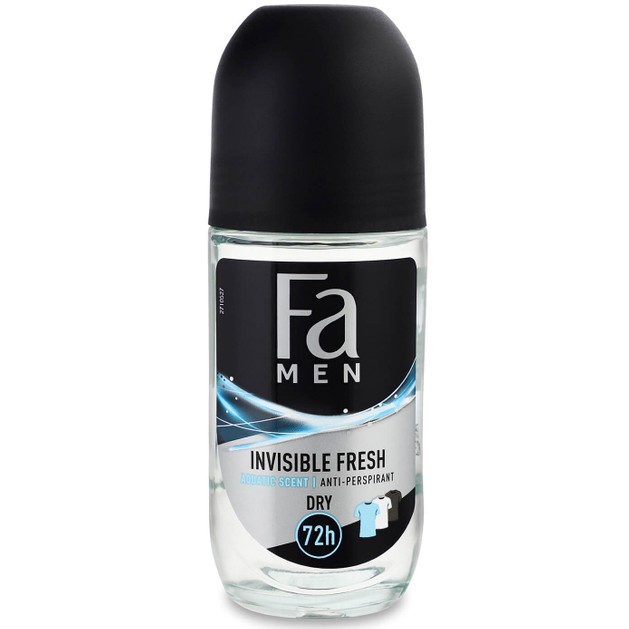 Fa Men Invisible Fresh Anti Persprirant Roll on Deo 72h Protection with Fresh Masculine Scent 50ml Fa Men Invisible Fresh Anti Persprirant Roll on Deo 72h Protection with Fresh Masculine Scent 50ml