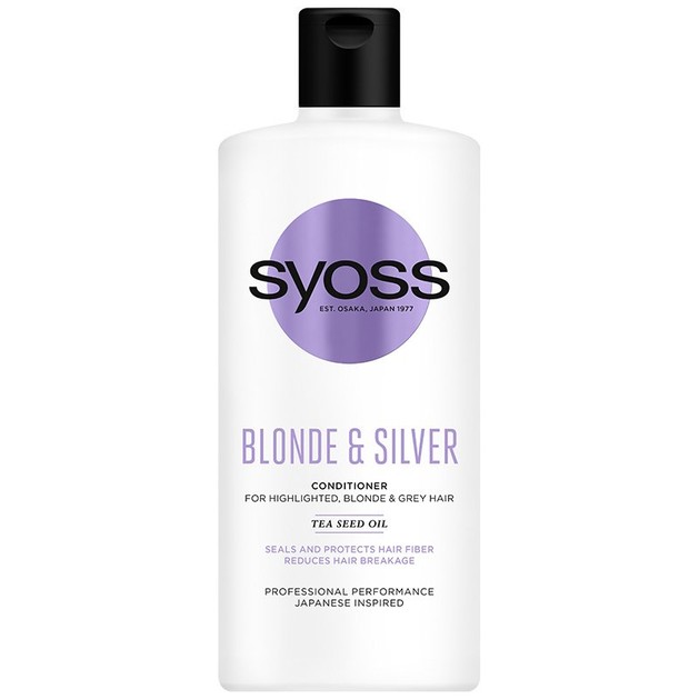 Syoss Blonde & Silver Conditioner Μαλακτική Κρέμα Μαλλιών για Ξανθά, Λευκά ή με Ανταύγειες Μαλλιά 440 ml Syoss Blonde & Silver Conditioner Μαλακτική Κρέμα Μαλλιών για Ξανθά, Λευκά ή με Ανταύγειες Μαλλιά 440 ml