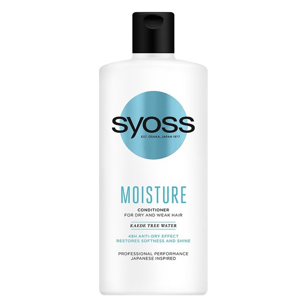 Syoss Conditioner Moisture with Kaede Tree Water for Dry & Weak Hair 440ml Syoss Conditioner Moisture with Kaede Tree Water for Dry & Weak Hair 440ml
