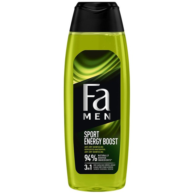 Fa Men Sport Energy Boost 3 in 1 Shower Gel for Body, Hair & Face 750ml Fa Men Sport Energy Boost 3 in 1 Shower Gel for Body, Hair & Face 750ml