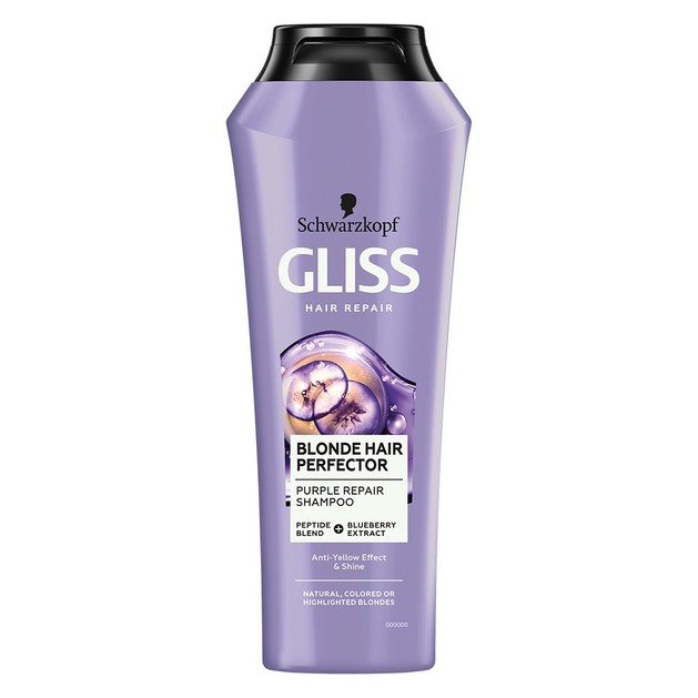 Schwarzkopf Gliss Blonde Hair Perfector Purple Repair Shampoo 250ml Schwarzkopf Gliss Blonde Hair Perfector Purple Repair Shampoo 250ml