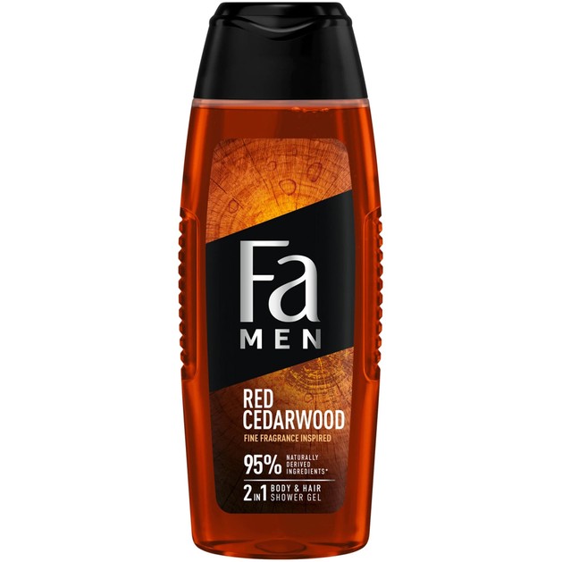 Fa Men Red Cedarwood 2 in 1 Shower Gel for Body & Hair 400ml Fa Men Red Cedarwood 2 in 1 Shower Gel for Body & Hair 400ml