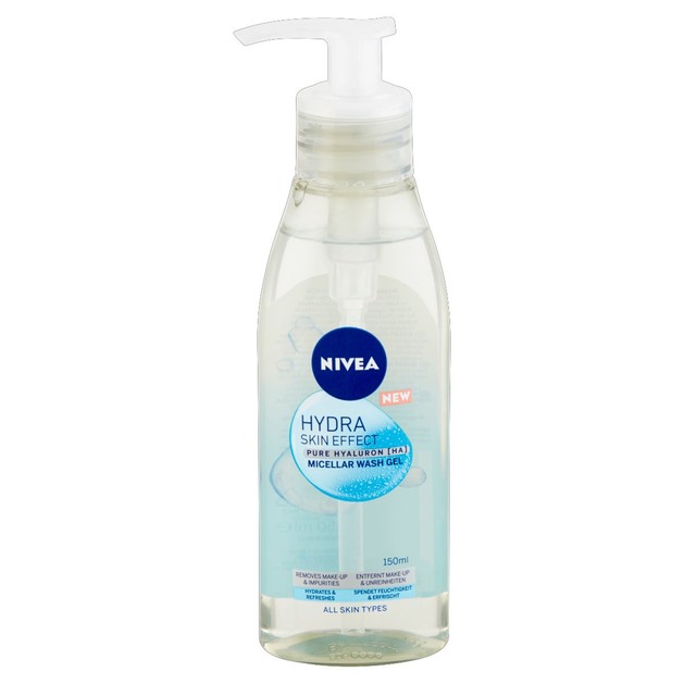 Nivea Hydra Skin Effect Micellar Wash Gel with Pure Hyaluron 150ml Nivea Hydra Skin Effect Micellar Wash Gel with Pure Hyaluron 150ml